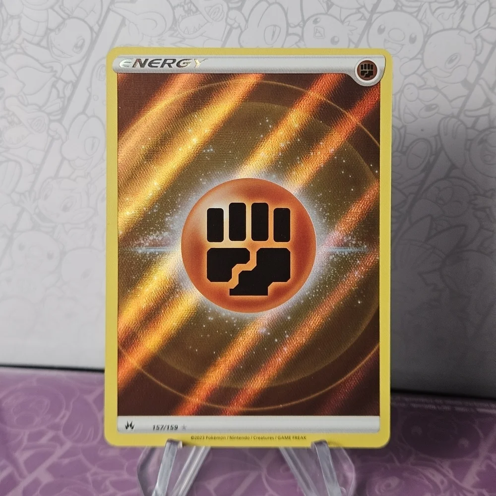 gold fighting energy pokemon card Sun & Moon Guardians Rising - - 169/145 variation to centering 2021 Pokemon Scarlet & Violet